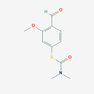 molecular formula C11H13NO3S B2979489 S-(4-Formyl-3-methoxyphenyl) N,N-dimethylcarbamothioate CAS No. 1356543-45-7