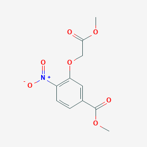 molecular formula C11H11NO7 B2979502 Methyl 3-(2-methoxy-2-oxoethoxy)-4-nitrobenzoate CAS No. 138035-71-9