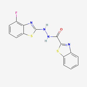 B2979532 N'-(4-fluoro-1,3-benzothiazol-2-yl)-1,3-benzothiazole-2-carbohydrazide CAS No. 851978-81-9