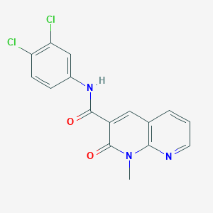 molecular formula C16H11Cl2N3O2 B2979582 N-(3,4-dichlorophenyl)-1-methyl-2-oxo-1,2-dihydro-1,8-naphthyridine-3-carboxamide CAS No. 899981-28-3