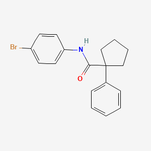 molecular formula C18H18BrNO B2979606 N-(4-bromophenyl)-1-phenylcyclopentane-1-carboxamide CAS No. 328964-75-6