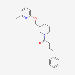 B2979618 1-[3-[(6-Methylpyridin-2-yl)oxymethyl]piperidin-1-yl]-4-phenylbutan-1-one CAS No. 2379986-74-8