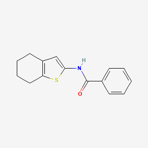 molecular formula C15H15NOS B2979651 N-(4,5,6,7-Tetrahydrobenzo[b]thiophen-2-yl)benzamide CAS No. 51948-22-2