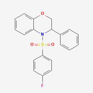 4-[(4-fluorophenyl)sulfonyl]-3-phenyl-3,4-dihydro-2H-1,4-benzoxazine