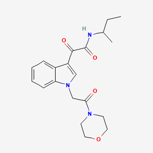 molecular formula C20H25N3O4 B2979721 N-(sec-butyl)-2-(1-(2-morpholino-2-oxoethyl)-1H-indol-3-yl)-2-oxoacetamide CAS No. 872855-44-2