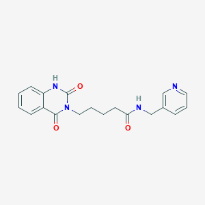molecular formula C19H20N4O3 B2979775 5-(2,4-dioxo-1H-quinazolin-3-yl)-N-(pyridin-3-ylmethyl)pentanamide CAS No. 688774-20-1