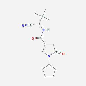 molecular formula C16H25N3O2 B2979781 N-(1-cyano-2,2-dimethylpropyl)-1-cyclopentyl-5-oxopyrrolidine-3-carboxamide CAS No. 2094648-18-5