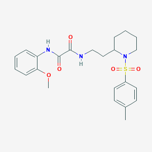 molecular formula C23H29N3O5S B2979787 N1-(2-methoxyphenyl)-N2-(2-(1-tosylpiperidin-2-yl)ethyl)oxalamide CAS No. 898368-60-0
