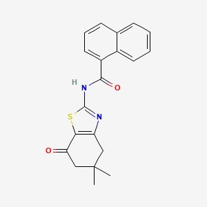 molecular formula C20H18N2O2S B2979797 N-(5,5-dimethyl-7-oxo-4,5,6,7-tetrahydrobenzo[d]thiazol-2-yl)-1-naphthamide CAS No. 391225-46-0