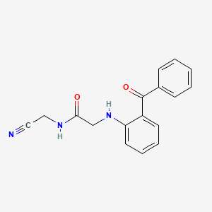 molecular formula C17H15N3O2 B2979809 2-[(2-benzoylphenyl)amino]-N-(cyanomethyl)acetamide CAS No. 1808444-23-6