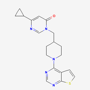 6-Cyclopropyl-3-[(1-{thieno[2,3-d]pyrimidin-4-yl}piperidin-4-yl)methyl]-3,4-dihydropyrimidin-4-one
