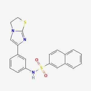 N-(3-(2,3-dihydroimidazo[2,1-b]thiazol-6-yl)phenyl)naphthalene-2-sulfonamide