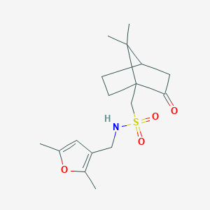 1-(7,7-dimethyl-2-oxobicyclo[2.2.1]heptan-1-yl)-N-((2,5-dimethylfuran-3-yl)methyl)methanesulfonamide