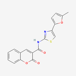 molecular formula C18H12N2O4S B2979859 N-(4-(5-methylfuran-2-yl)thiazol-2-yl)-2-oxo-2H-chromene-3-carboxamide CAS No. 476642-39-4