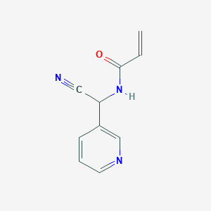 molecular formula C10H9N3O B2979862 N-[Cyano(pyridin-3-yl)methyl]prop-2-enamide CAS No. 2411256-82-9