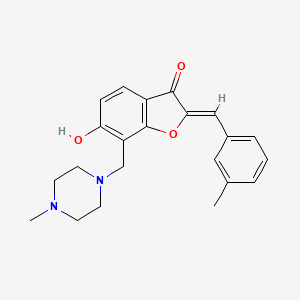(Z)-6-hydroxy-2-(3-methylbenzylidene)-7-((4-methylpiperazin-1-yl)methyl)benzofuran-3(2H)-one