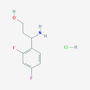 (3S)-3-amino-3-(2,4-difluorophenyl)propan-1-ol;hydrochloride
