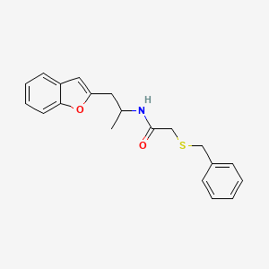 N-(1-(benzofuran-2-yl)propan-2-yl)-2-(benzylthio)acetamide