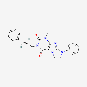 4-methyl-6-phenyl-2-[(E)-3-phenylprop-2-enyl]-7,8-dihydropurino[7,8-a]imidazole-1,3-dione