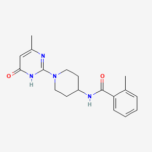 2-methyl-N-(1-(4-methyl-6-oxo-1,6-dihydropyrimidin-2-yl)piperidin-4-yl)benzamide