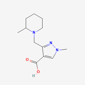 1-Methyl-3-[(2-methylpiperidin-1-yl)methyl]pyrazole-4-carboxylic acid