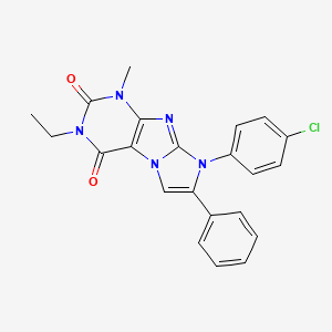 8-(4-chlorophenyl)-3-ethyl-1-methyl-7-phenyl-1H-imidazo[2,1-f]purine-2,4(3H,8H)-dione