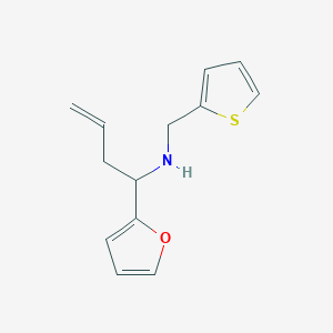 molecular formula C13H15NOS B2979882 (1-Furan-2-yl-but-3-enyl)-thiophen-2-ylmethyl-amine CAS No. 799779-51-4