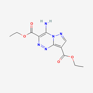 molecular formula C11H13N5O4 B2979896 Diethyl 4-aminopyrazolo[5,1-c][1,2,4]triazine-3,8-dicarboxylate CAS No. 115423-04-6