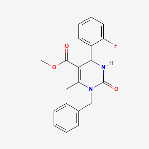 molecular formula C20H19FN2O3 B2979897 Methyl 1-benzyl-4-(2-fluorophenyl)-6-methyl-2-oxo-1,2,3,4-tetrahydropyrimidine-5-carboxylate CAS No. 301858-68-4
