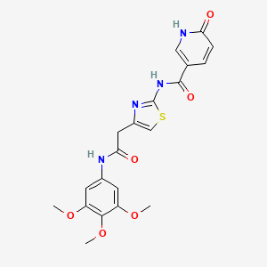 6-oxo-N-(4-(2-oxo-2-((3,4,5-trimethoxyphenyl)amino)ethyl)thiazol-2-yl)-1,6-dihydropyridine-3-carboxamide