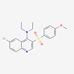 6-chloro-N,N-diethyl-3-(4-methoxyphenyl)sulfonylquinolin-4-amine