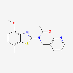 N-(4-methoxy-7-methylbenzo[d]thiazol-2-yl)-N-(pyridin-3-ylmethyl)acetamide