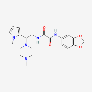 N1-(benzo[d][1,3]dioxol-5-yl)-N2-(2-(1-methyl-1H-pyrrol-2-yl)-2-(4-methylpiperazin-1-yl)ethyl)oxalamide