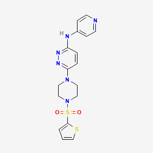 N-(pyridin-4-yl)-6-(4-(thiophen-2-ylsulfonyl)piperazin-1-yl)pyridazin-3-amine
