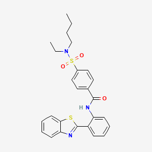 molecular formula C26H27N3O3S2 B2979953 N-[2-(1,3-benzothiazol-2-yl)phenyl]-4-[butyl(ethyl)sulfamoyl]benzamide CAS No. 683792-35-0