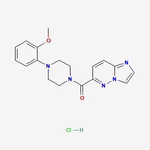 1-{Imidazo[1,2-b]pyridazine-6-carbonyl}-4-(2-methoxyphenyl)piperazine hydrochloride