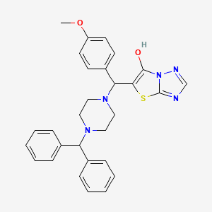 5-((4-Benzhydrylpiperazin-1-yl)(4-methoxyphenyl)methyl)thiazolo[3,2-b][1,2,4]triazol-6-ol