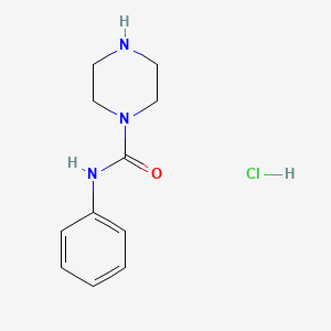 molecular formula C11H16ClN3O B2979977 n-Phenyl-1-piperazinecarboxamide hydrochloride CAS No. 474711-91-6