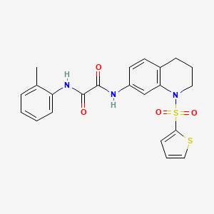 N1-(1-(thiophen-2-ylsulfonyl)-1,2,3,4-tetrahydroquinolin-7-yl)-N2-(o-tolyl)oxalamide