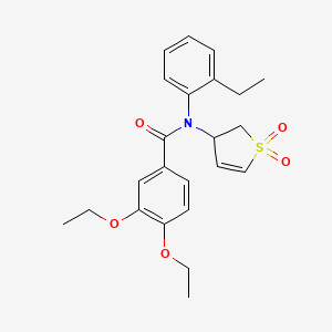 N-(1,1-dioxido-2,3-dihydrothiophen-3-yl)-3,4-diethoxy-N-(2-ethylphenyl)benzamide