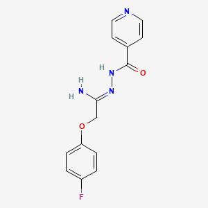 2-(4-fluorophenoxy)-N'-isonicotinoylethanehydrazonamide