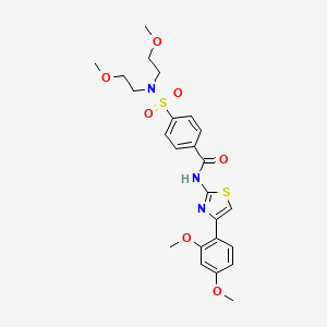 4-[bis(2-methoxyethyl)sulfamoyl]-N-[4-(2,4-dimethoxyphenyl)-1,3-thiazol-2-yl]benzamide
