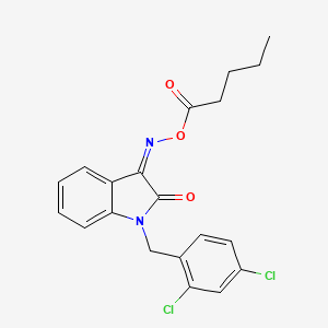 1-(2,4-dichlorobenzyl)-3-[(pentanoyloxy)imino]-1,3-dihydro-2H-indol-2-one