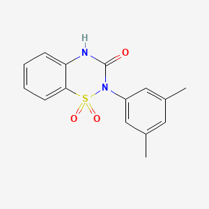 molecular formula C15H14N2O3S B2980015 2-(3,5-dimethylphenyl)-2H-1,2,4-benzothiadiazin-3(4H)-one 1,1-dioxide CAS No. 872207-41-5