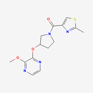 (3-((3-Methoxypyrazin-2-yl)oxy)pyrrolidin-1-yl)(2-methylthiazol-4-yl)methanone