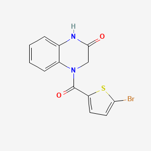 molecular formula C13H9BrN2O2S B2980027 4-(5-bromothiophene-2-carbonyl)-3,4-dihydroquinoxalin-2(1H)-one CAS No. 952887-31-9
