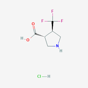 (3R,4R)-4-(trifluoromethyl)pyrrolidine-3-carboxylic acid hydrochloride
