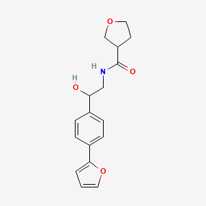 N-{2-[4-(furan-2-yl)phenyl]-2-hydroxyethyl}oxolane-3-carboxamide