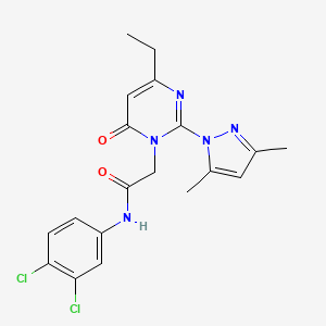N-(3,4-dichlorophenyl)-2-(2-(3,5-dimethyl-1H-pyrazol-1-yl)-4-ethyl-6-oxopyrimidin-1(6H)-yl)acetamide