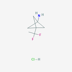 3-(1,1-Difluoroethyl)bicyclo[1.1.1]pentan-1-amine;hydrochloride